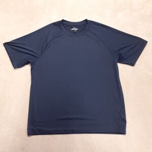 Glacier Mens Performance T-Shirt XL Dark Blue Crew SS Athletic